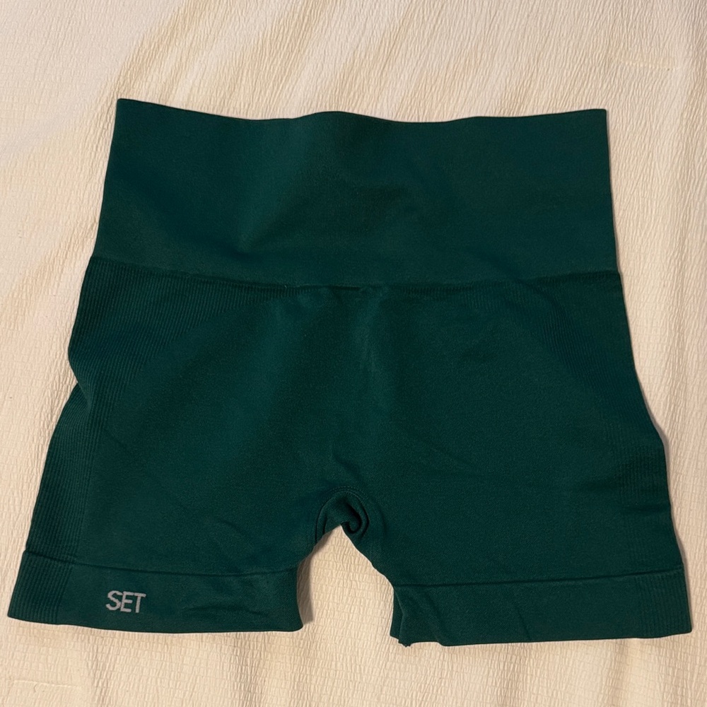 SET Active Dark Green Bike Shorts